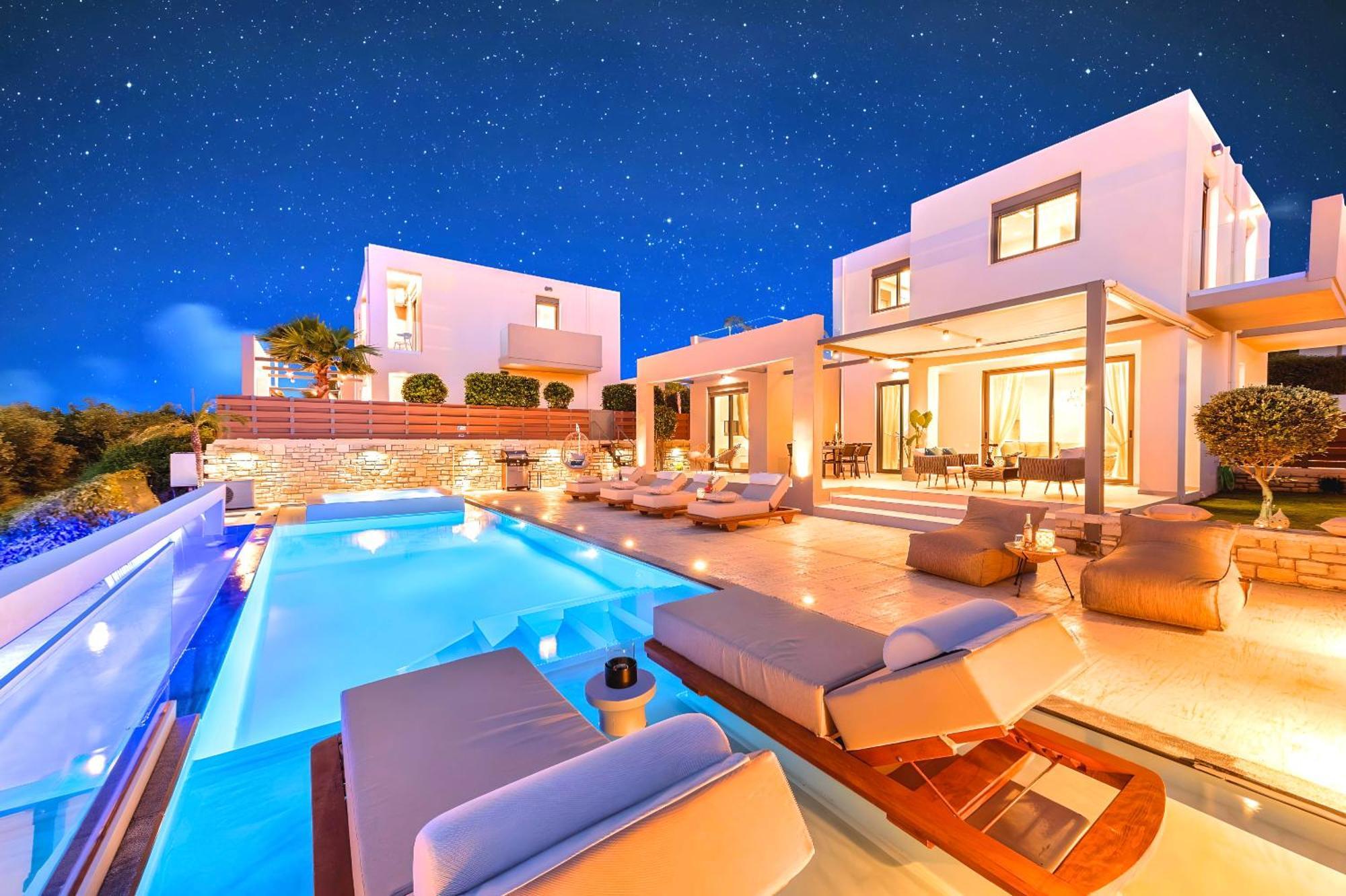 Minoas Villas Heated Pool Kournas Luaran gambar