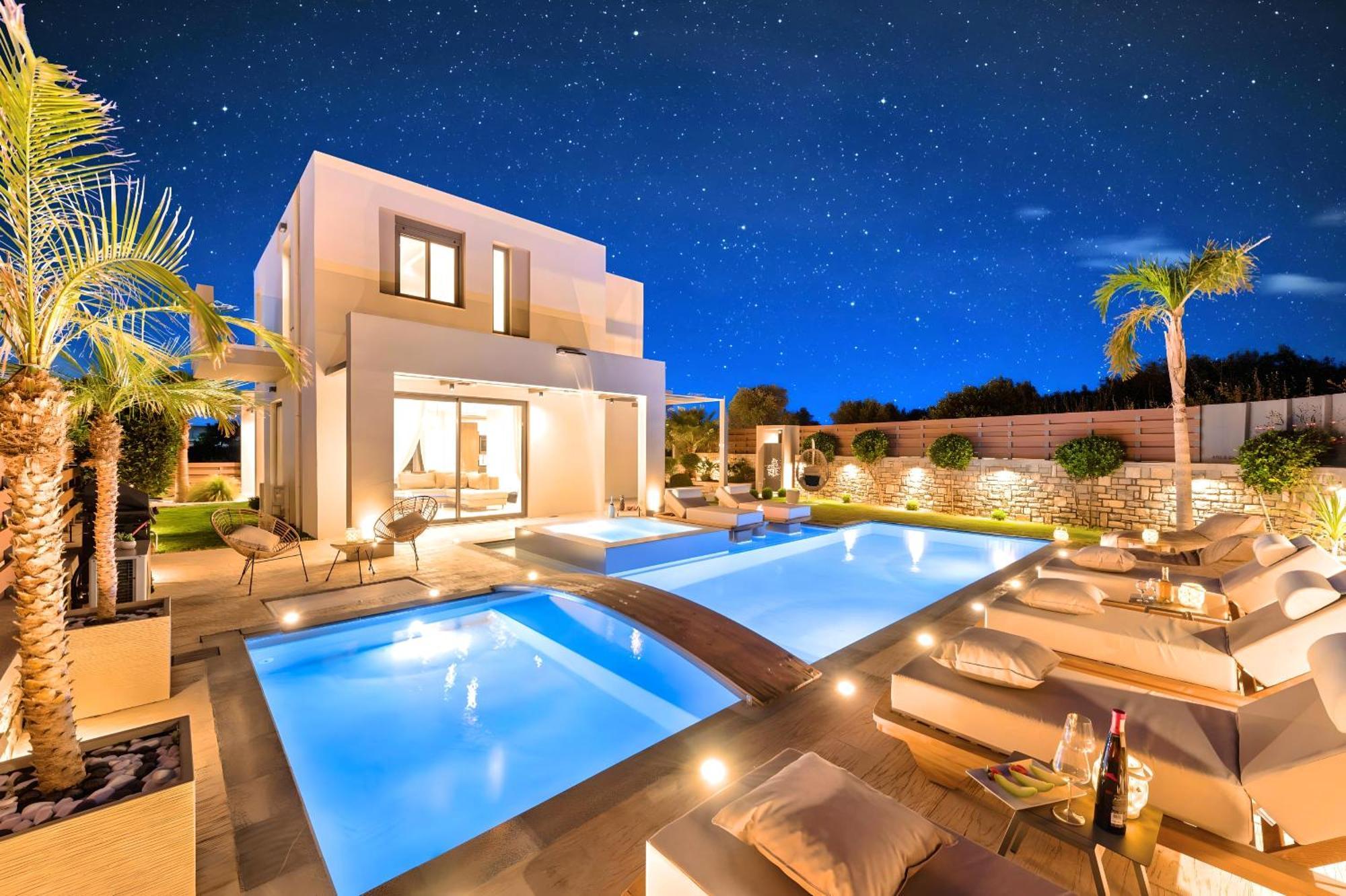 Minoas Villas Heated Pool Kournas Luaran gambar
