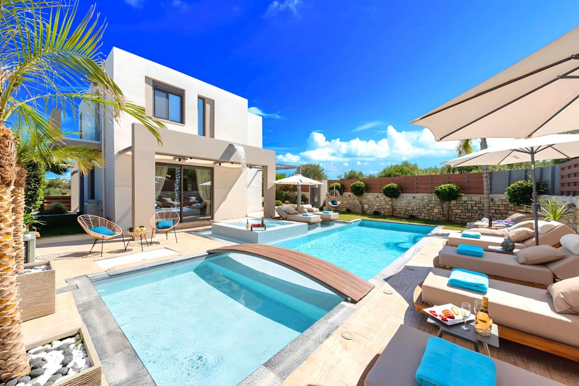 Minoas Villas Heated Pool Kournas Luaran gambar