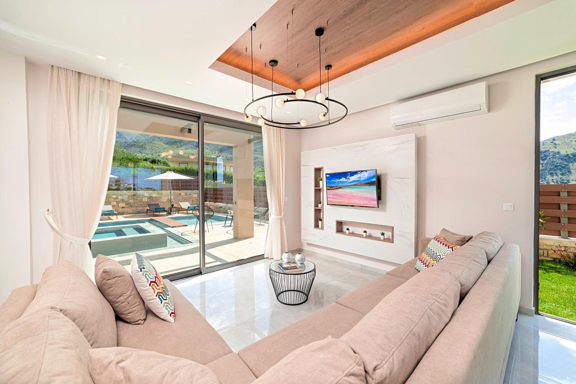 Minoas Villas Heated Pool Kournas Luaran gambar
