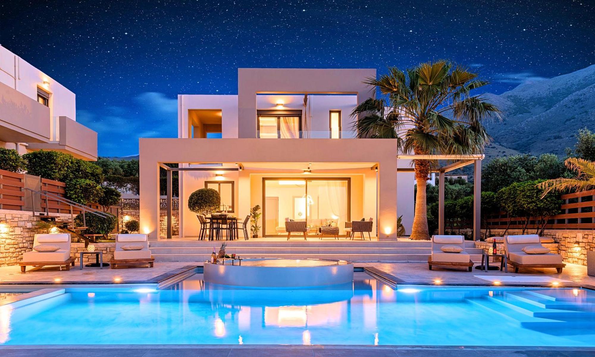 Minoas Villas Heated Pool Kournas Luaran gambar