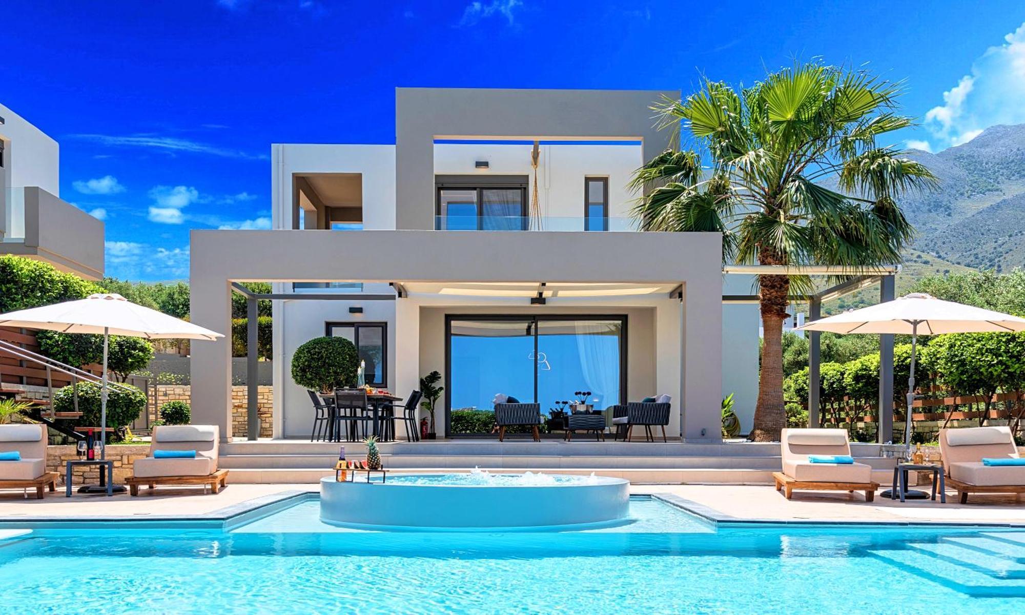 Minoas Villas Heated Pool Kournas Luaran gambar